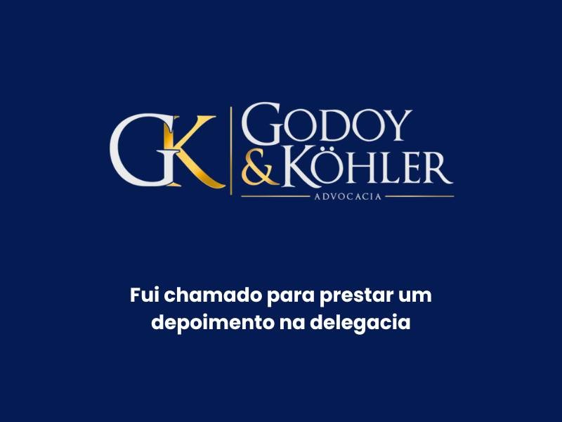 Fui chamado para prestar um depoimento na delegacia